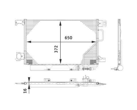 Mercedes A/C Condenser 203500085407 - Behr 351317501